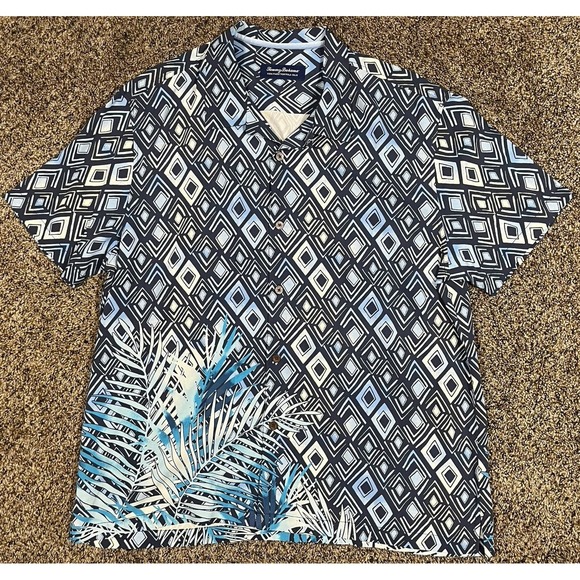 Tommy Bahama Other - Tommy Bahama Shirt Men's Sz 2XL Blue Silk Heritage Tortola Hawaiian Floral Camp